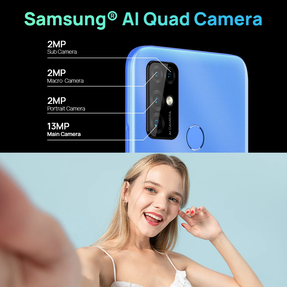 DOOGEE X96 Pro 5400mAh Large Battery Cellphones 4GB RAM 64GB ROM Octa Core 13MP Quad Camera Smartphones Mobile Phone Android 11