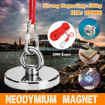 

400kg Super Strong Magnet Pot Fishing Magnets Salvage Fishing Hook Magnets Strongest Permanent Powerful Magnetic