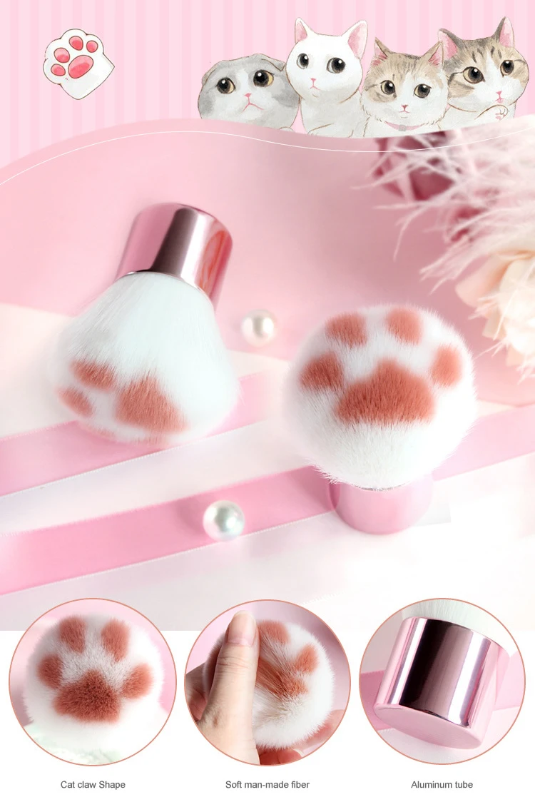 

Hot Sale Portable Cat Claw Makeup Brush Cute Soft Foundation Brushes Multifunction Concealer Blush Brush Dropshipping