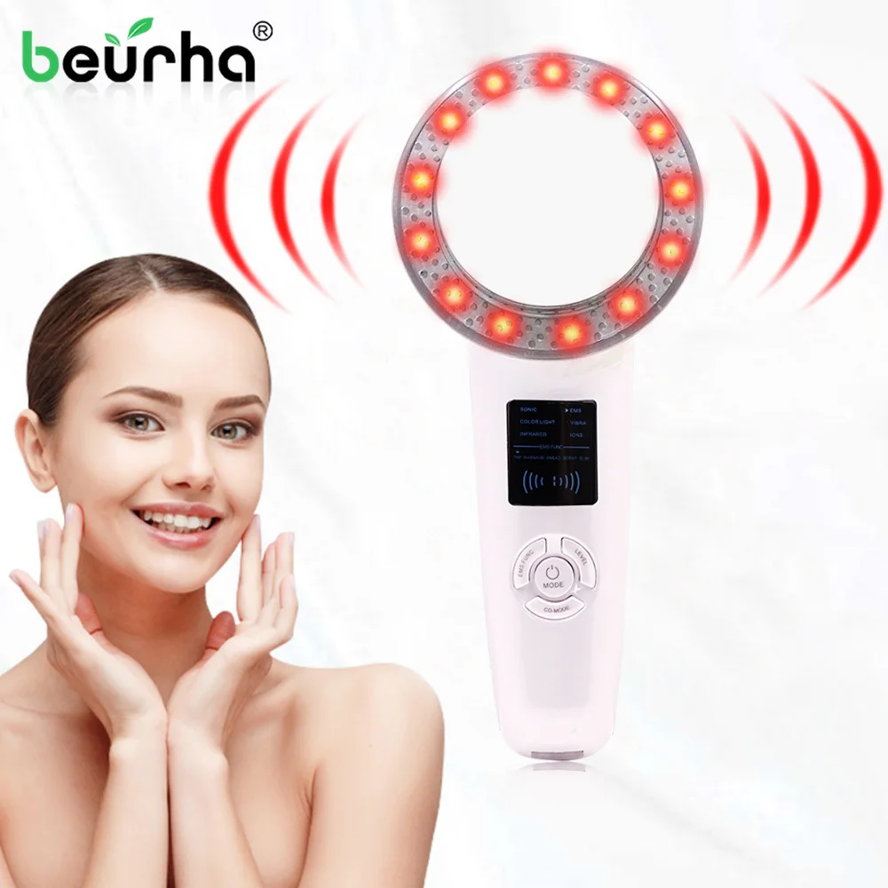 

6 In 1 Ultrasound Cavitation Facial Cleansing Slimming Massager Anti-Cellulite Fat Burner Skin Lift Infrared Therapy Machine