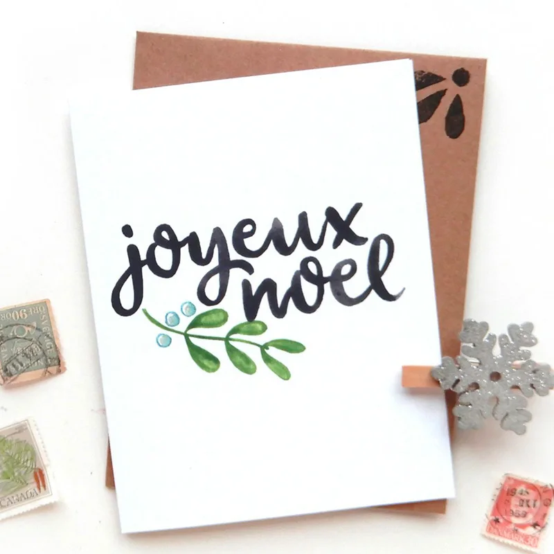 

Joyeux Noel Dies French Word Christmas Die Letter Bonne Retraite Metal Cutting Dies for DIY scrapbooking decoration paper card