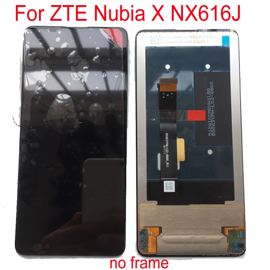 6.26&quot Original OLED Front LCD Display For ZTE Nubia X 5G NX616J Touch Screen Digitizer Assembly Glass Panel Replacement + Frame |