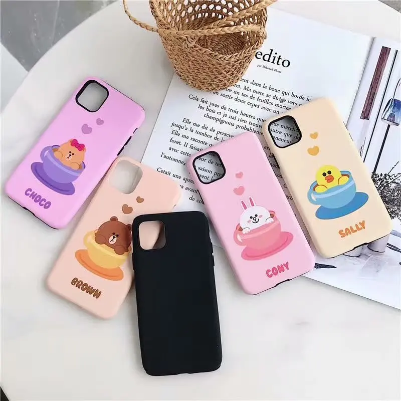 Милый чехол с мультяшным медведем, Кроликом, уткой для iphone 7, 8, 6, 6s PLUS, мягкий силиконовый чехол, задняя крышка для iphone X, XS, MAX, XR, 11 pro, max, Новинка