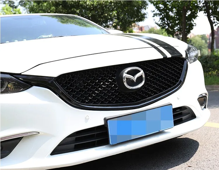 Передний бампер для Mazda 6 Atenza Racing Grills Fit 2017 2018 ATENZA решетка верхняя черный