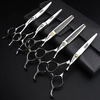

Barber Shop Hairdresser Dedicated Hairdressing Scissors 6 inch Classic Embossed Cutting Thinning Hairdressing Scissors Set Tool