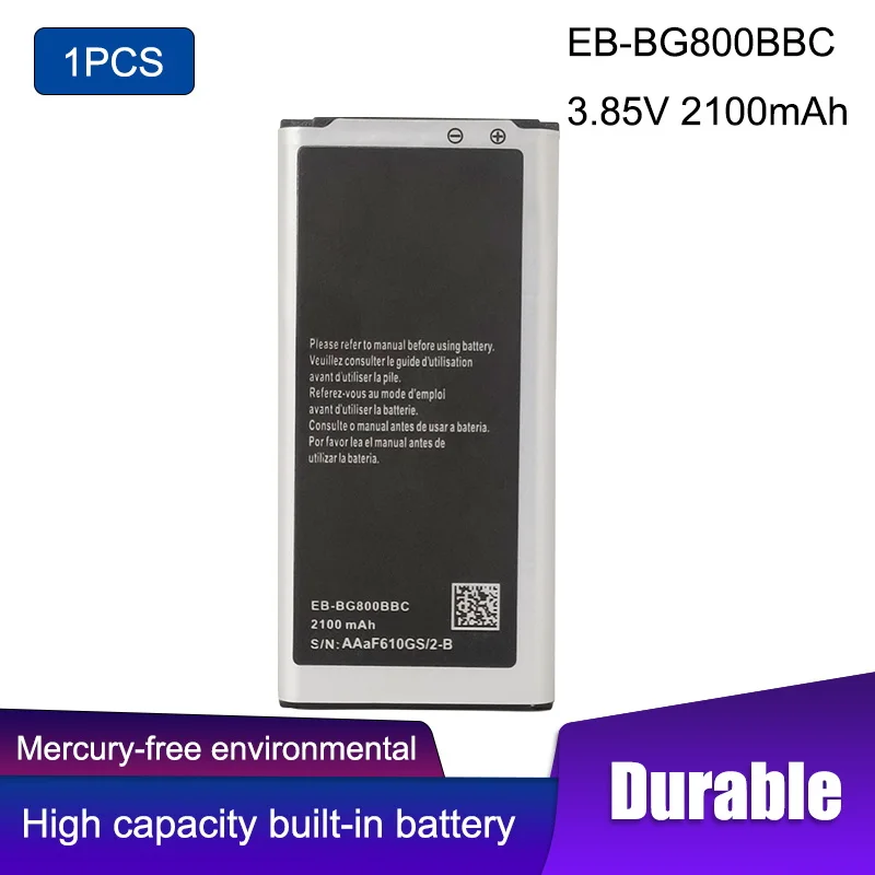 Batteria Eb-Bg800Bbe 1 Pz Per Samsung Galaxy S5 Mini G800 G800H G800F S5Mini Accumulatore Cellulare