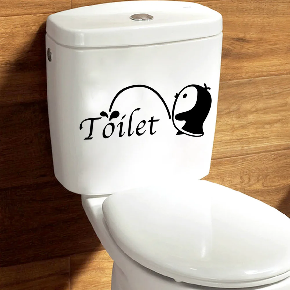 

Bathroom Stickers Penguin Cartoon type Washroom Decoration Sticker