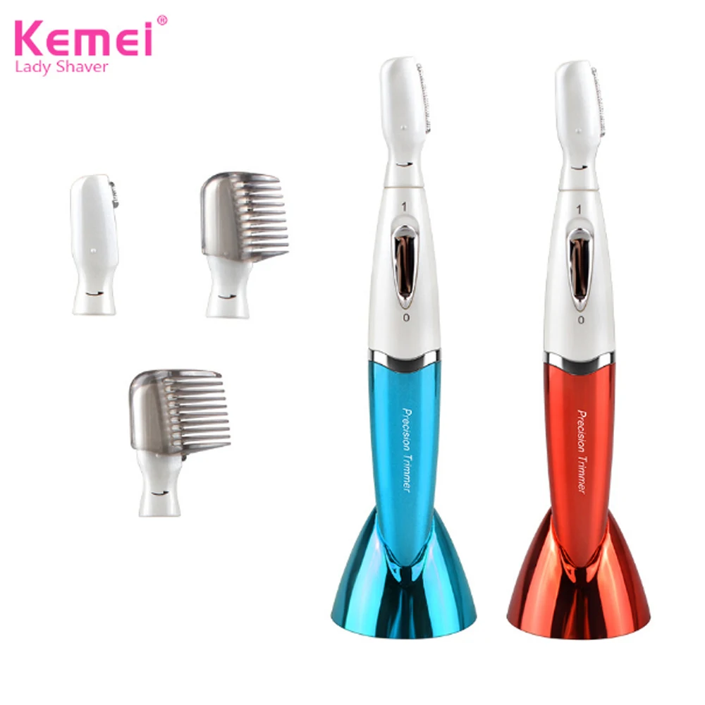 

KEMEI KM-8188 Electric Eyebrow Shaver Trimmer Portable Brows Hair Remover Epilator for Women's shaver blister packaging