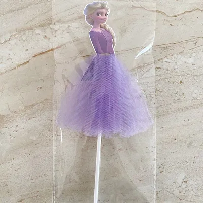 1pcs/Lot Frozen Elsa Anna Princess Cake Cupcake Toppers Cake Flag Girls Birthday Party Decoration Anniversaire Cake Supplies 1pc-Flag16