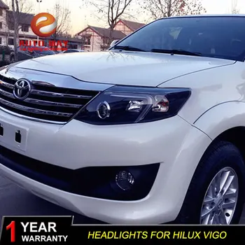 

Car Styling for Toyota Fortuner Headlights 2011-2015 Fortuner LED Headlight DRL Lens Double Beam H7 HID Xenon bi xenon lens