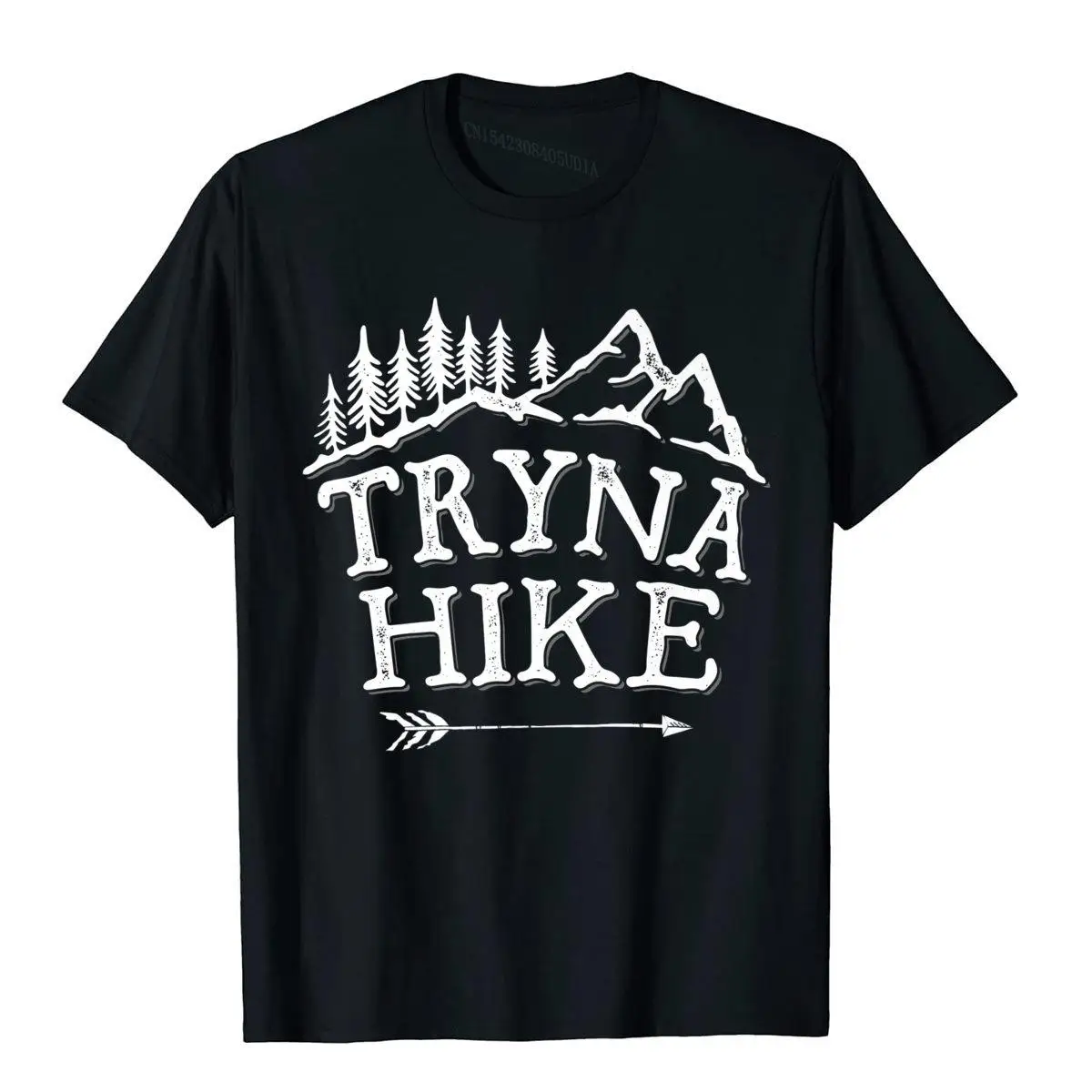 Tryna Hike T Shirt Outdoor Mountain Hiking Men Nature Hiker Premium T-Shirt__97A1661black