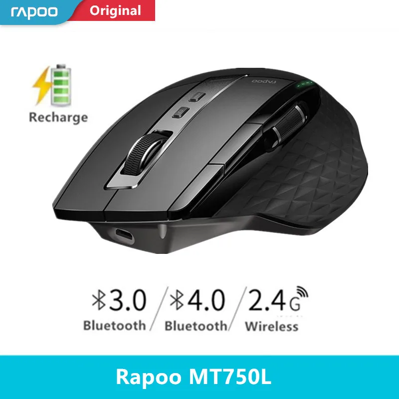 

Rapoo Multi-mode Wireless Mouse Bluetooth 3.0/4.0 And 2.4G Switch For Four Devices Connection Computer Gaming Mouse