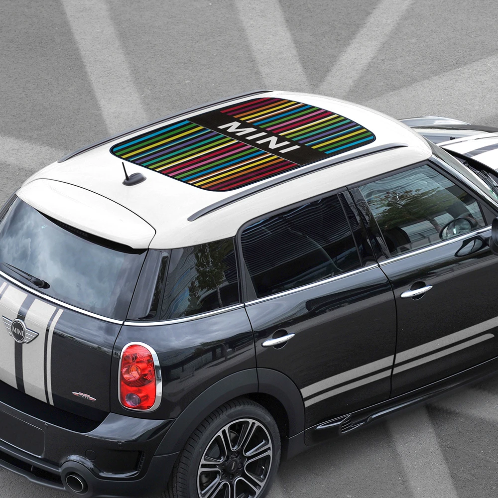 2PCS PVC Car Sun Roof Sticker For BMW MINI Cooper S One F54 F55 F56 F60 R54 R55 R60 Graphics Decal Auto Exterior Accessories