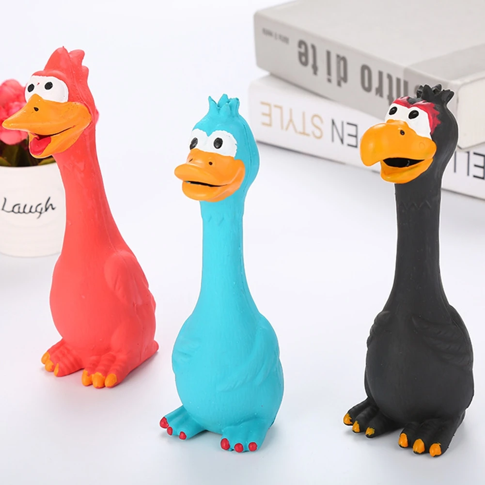blue chicken dog toy
