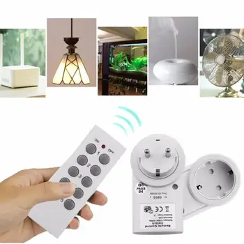 

5 Wireless Power Switch Sockets+1 Remote Controller EU Plug High Performance Wireless Remote Control Power Switch Plug