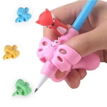 

Hot Sale Chic Silicone Finger Ergonomic Posture Correction Pen Grip Holder Children Kids