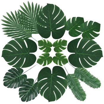 

60Pcs Hawaii Simulation Leaf Tropical Party Decoration Supplies Plant Palm Jungle Wedding Gift DIY Holiday Decoration