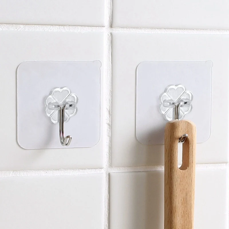 

Self Adhesive Door Wall Hangers Hooks Transparent Strong Hanger Hook Suction Heavy Load Rack Cup Sucker for Kitchen Bathroom
