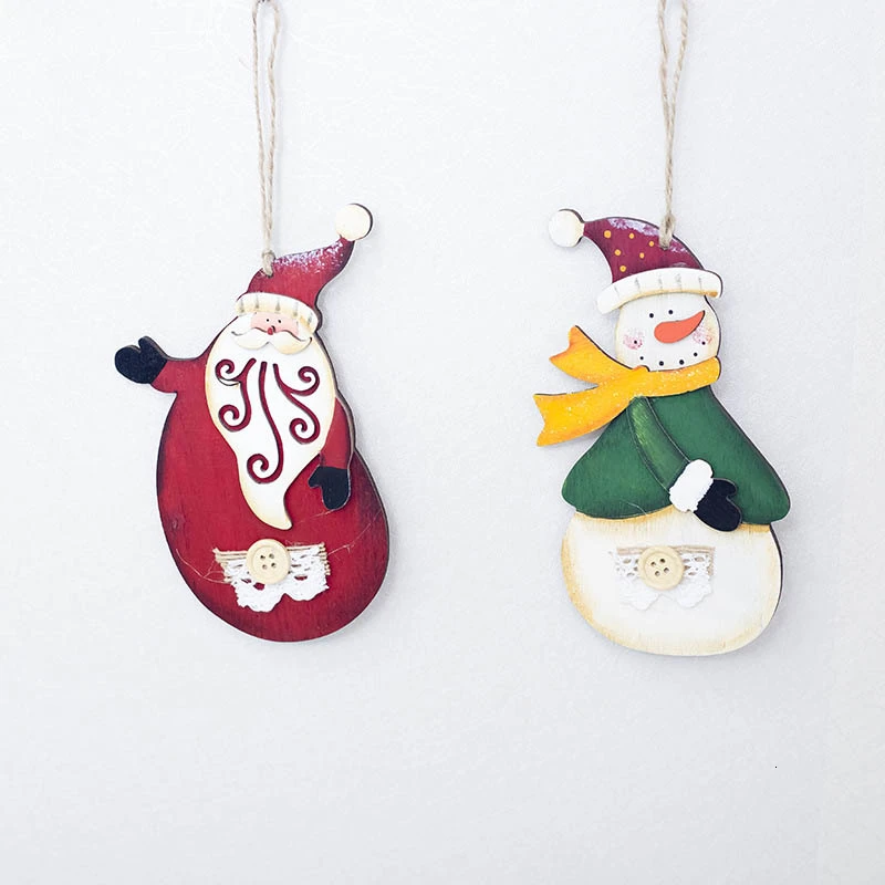 

1Pcs Santa Snowman Deer Christmas Tree Pendants Crafts Hanging Ornament New Year Xmas Decor Home Party Decoration Supplies 62876