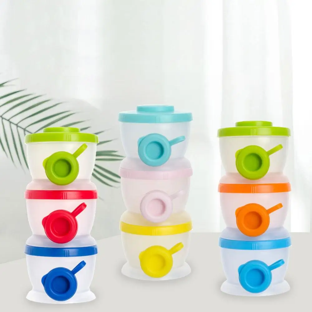 

Three-layer Milk Powder Box Milk Powder Dispenser Snack Storage Container for Baby Use safe pp material