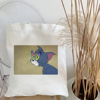

Not Awake Cat Tom Fun Print Women Bag Put Wallet Harajuku Cartoon Shoulder casual Bag Shopping Handbag 2020 New Cute Lady's bag