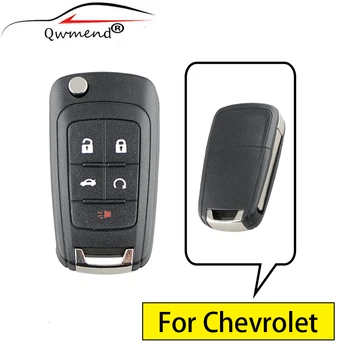 

5PCS Flip Smart Car Key Shell For Chevrolet Cruze Epica Lova Camaro Impala 2 3 4 5 Buttons Car Remote Key Fob Case