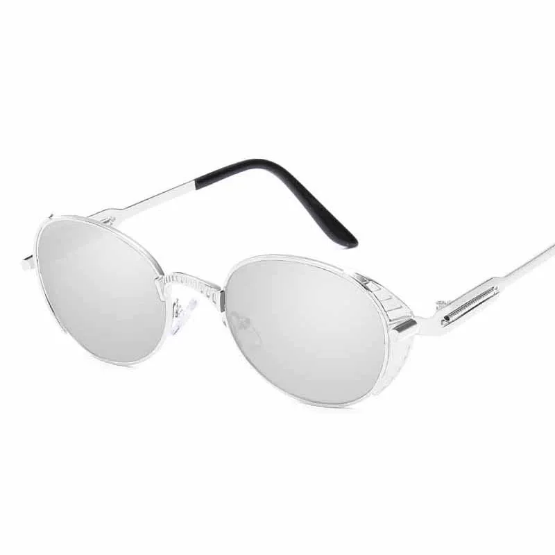 Buy MOLNIYA Brand new 2019 Mirror Lens Round Glasses Goggles Steampunk Sunglasses Vintage Retro For men and women Hisper Eyewear