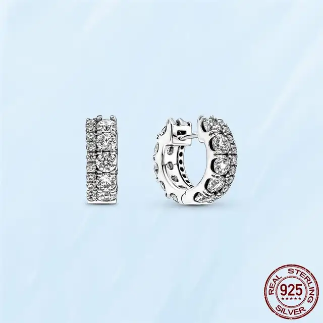 Silver Earrings Real 925 Sterling Silver Asymmetrical Heart Hoop Earrings for Women Fashion Silver Earring Jewelry Gift PAE074