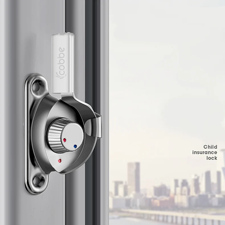 Stainless Steel Sliding Door Window Lock Buckle Double-sided Crescent Safety Lock Vintage Door and Window Hardware Accessories afbeelding