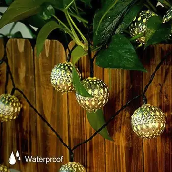 

Beautiful Ball Lights String Moroccan Festival Celebration Wedding Fairy String Lights LED String Lights 20LED with Battery Box