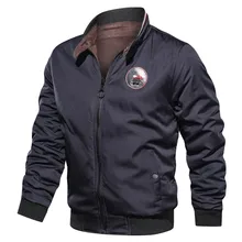 Верхняя одежда и куртки Уличная мужская осенне-зимняя повседневная однотонная Двусторонняя одежда дышащая куртка пальто chaqueta hombre