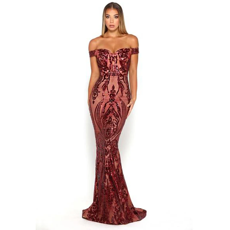 Victorias voguevictoria'svogue 2021 Elegant Sequined Green Burgundy ...