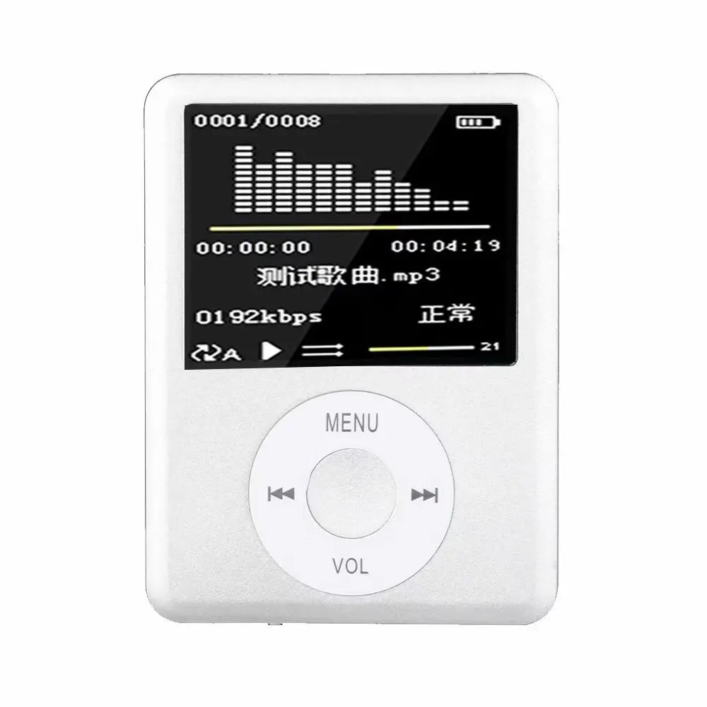 Белый Мини MP4-плеер MP3 цифровой 32 Гб Светодиодный Видео 1," lcd MP3 MP4 музыкальный видео медиаплеер музыкальный Домашний фото спортивный инструмент Горячая Распродажа - Цвет: Белый