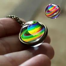 Галактическое светящееся ожерелье, подвеска с драгоценным камнем, ювелирное изделие, винтажная женская подвеска для Хэллоуина, полый светящийся камень, подвеска, ожерелье, подарки