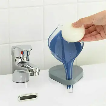 

Bathroom Decor Leaf Shape Soap Holder Soap Dish Decorative Drainage Storage Container Soap Box Bathroom Accessories