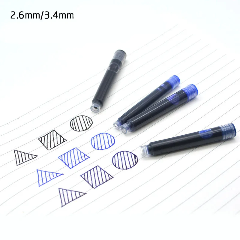 10-20pcs Fountain Pen Refill High Quality General Office Study Student Replacement Ink Sac Blue Black Red 2.6/3.4mm Caliber