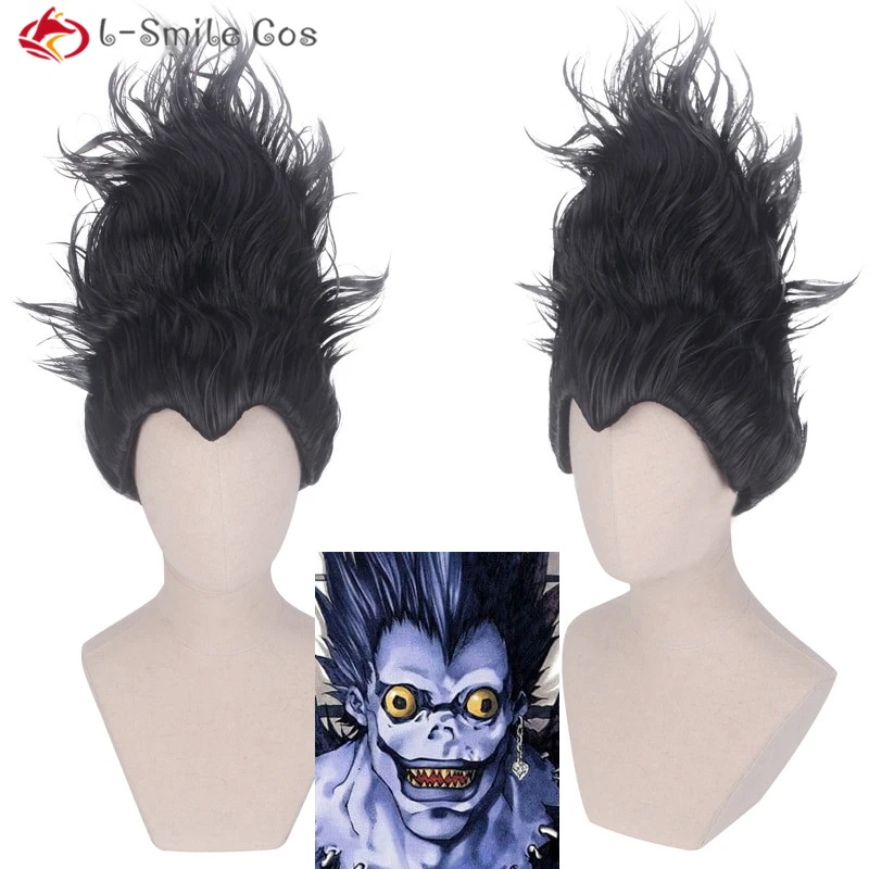 elvira costume Death Note Ryuk Black Heat Resistant Hair Pelucas Cosplay Costume Wigs + Wig Cap ladies halloween costumes