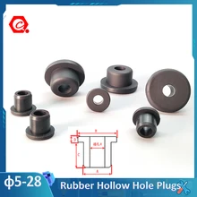 

2-5Pcs White/Black Round Hollow Silicone Rubber Grommet Hole Plugs Wire Cable Wiring Protect Bushes O-rings Gasket 5-28mm