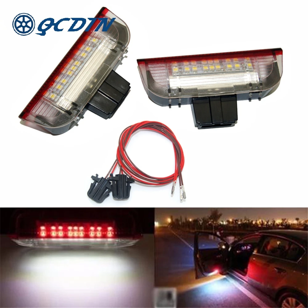 QCDIN CANbus LED Door Warning Light Car Signal for VW Golf Passat Touareg Tiguan Atlas Jetta Sharan Scirocco Teramont  | Автомобили и
