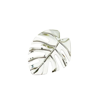 

12Pcs Hotel Napkin Ring Turtle Leaf Green Leaf Napkin Circle Hawaiian Wedding Napkin Buckle Dinner Party Wedding Silver