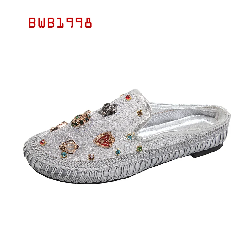 

Metal Decoration Crystal Diamond Woman Flats Loafers Shoes Women Shoes Flats Women's Shoes Female Slippers Women's Shoes Sandals