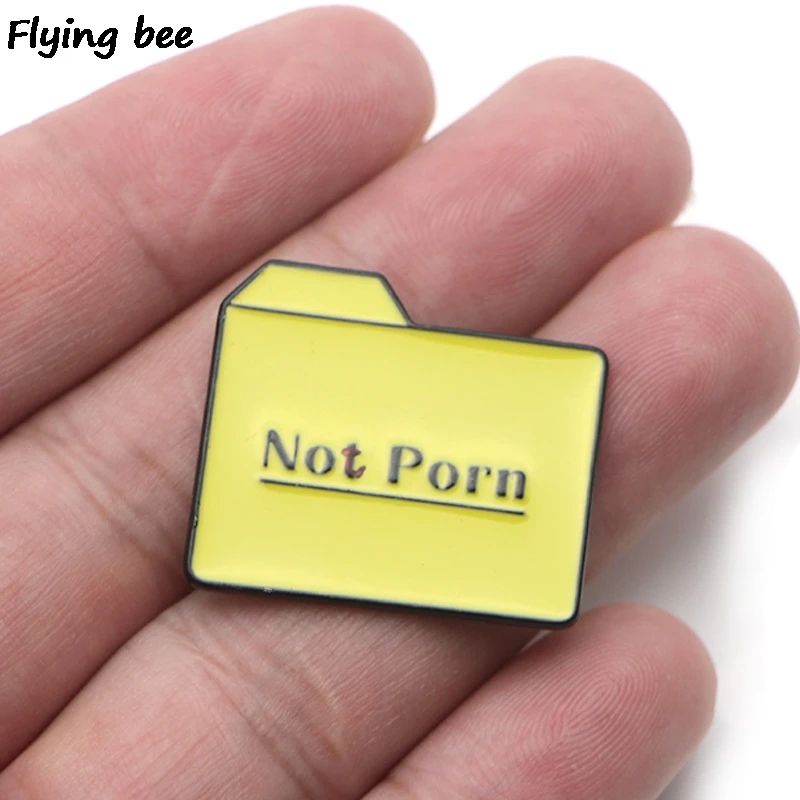 Flyingbee не порно Floder Pin забавная брошь и прищепки эмалированные булавки футболки значки нагрудные булавки Подарочные ювелирные броши X0449