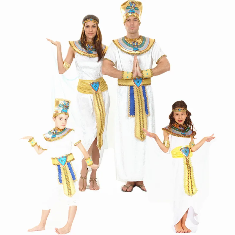 Carnevale Bambini Costumi Ragazze Ragazzi Cosplay Cleopatra Antico Egitto  Faraone Abiti di laurea Bambini Halloween Party Cloth