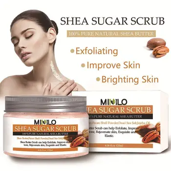 

Shea Butter Body Scrub Cream Sea Salt For Exfoliating Care White Removal Skin Body 120ml Scrub Skin Cream Moisturizing Dead P9A0