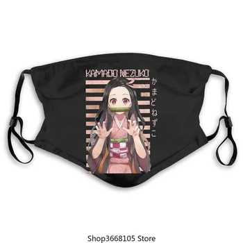 

Maschera Kamado Nezuko per uomo Maschera in cotone Demon Slayer Kimetsu No Yaiba Tanjirou Anime Manga Lavabile antivento Mascher