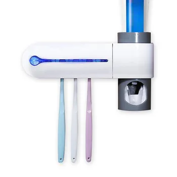 

UV Light Toothbrush Holder Sterilizer Wall Mounted Cleaner Automatic Toothpaste Dispenser DTT88