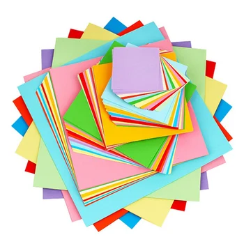 

100/500PCS Square Colored Paper Children's Handmade Colored Handmade Paper Kindergarten Origami DIY Paper-cut Material
