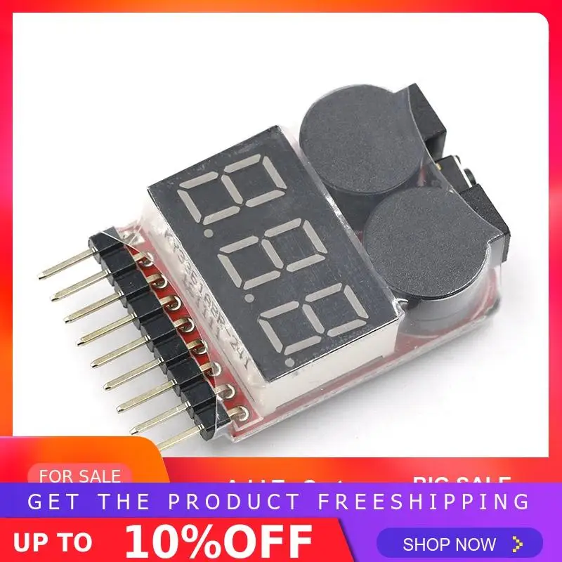 Для 1-8S Lipo/li-ion/Fe напряжение батареи 2в1 тестер низкого напряжения Звуковой сигнал