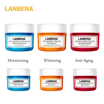 

LANBENA Face Cream Eye Cream Hyaluronic Acid Moisturizer Vitamin C Whiten Grape Seed Anti Aging Lifting Firming Facial Skin Care