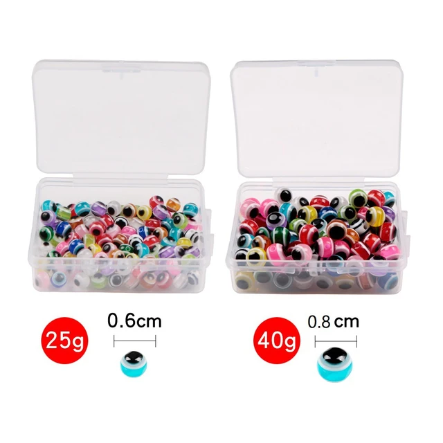 100pcs/lot With Free Box Fish Eye Fishing Beads 5mm 6mm 8mm Mixed Color  Fishing Eyes
